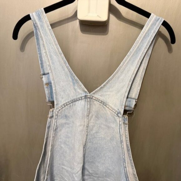 Wild fable denim short distressed / frayed overalls - romper - Picture 13 of 16
